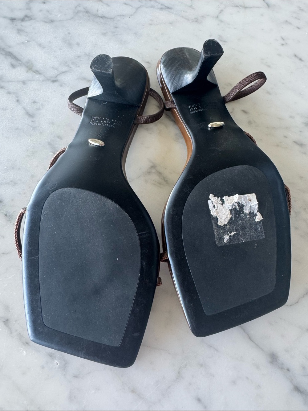 Tony Bianco Brown Strappy Toe-Loop Sandals - Picture 2 of 3